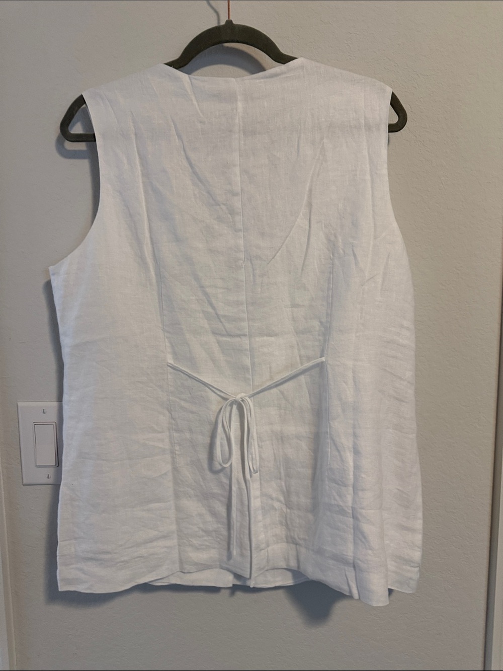 Quince Ivory Sleeveless Button-Front Top - Picture 6 of 6